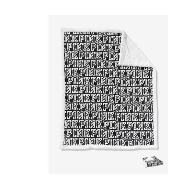 PINK Victoria's Secret Accessories - NEW! VS PINK LOGO SHERPA BLANKET